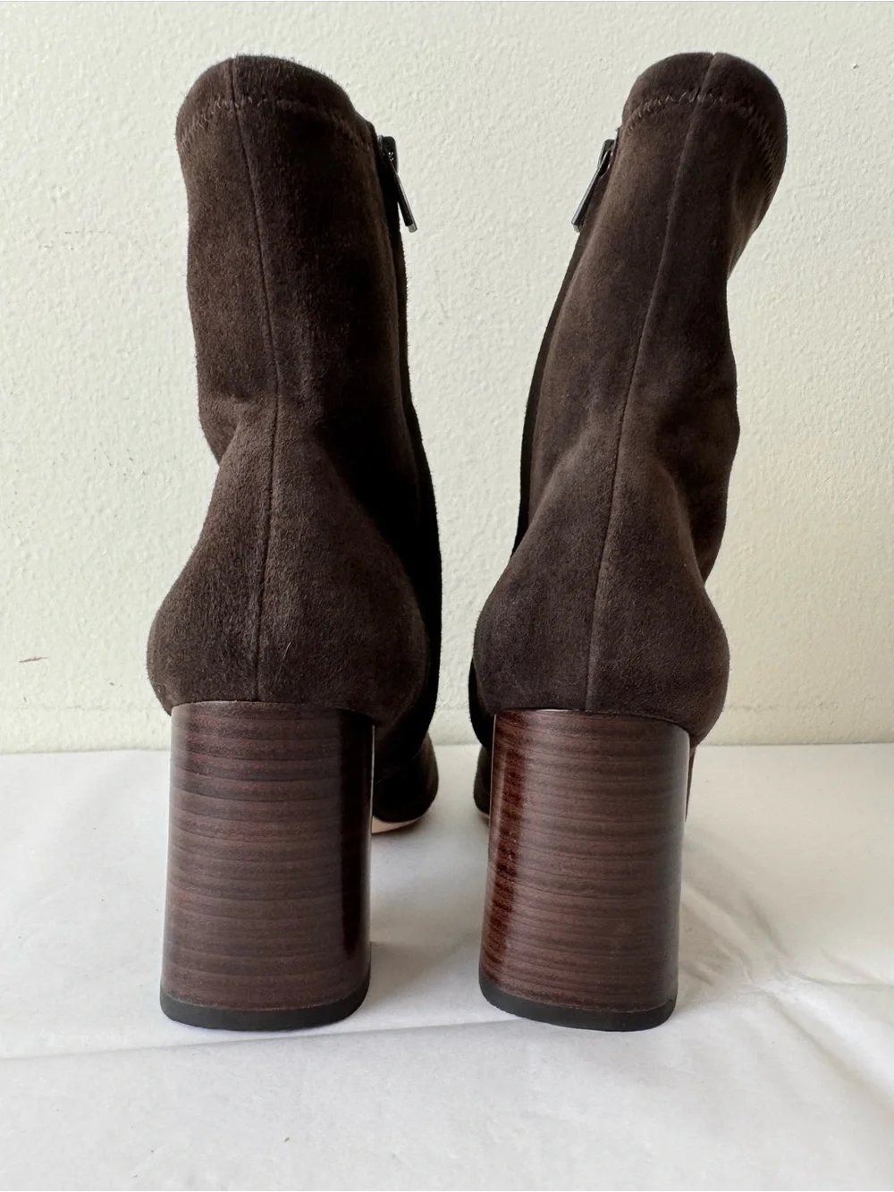 Loeffler Randall Elise Chocolate Brown Suede Pointed Ankle Boots 7